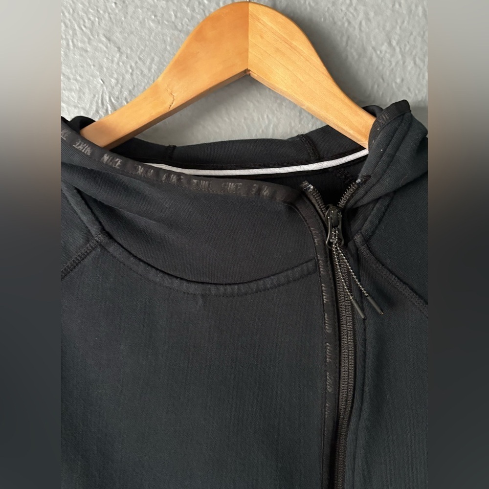 Nike Black Asymmetrical Zip Hooded Jacket | Size S - Picture 12 of 14